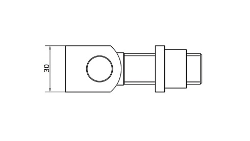 Комплектующие для распашных ворот Петля CAME H 18 регулируемая с гайкой, 42-68 мм, М18, приваривание в Судаке